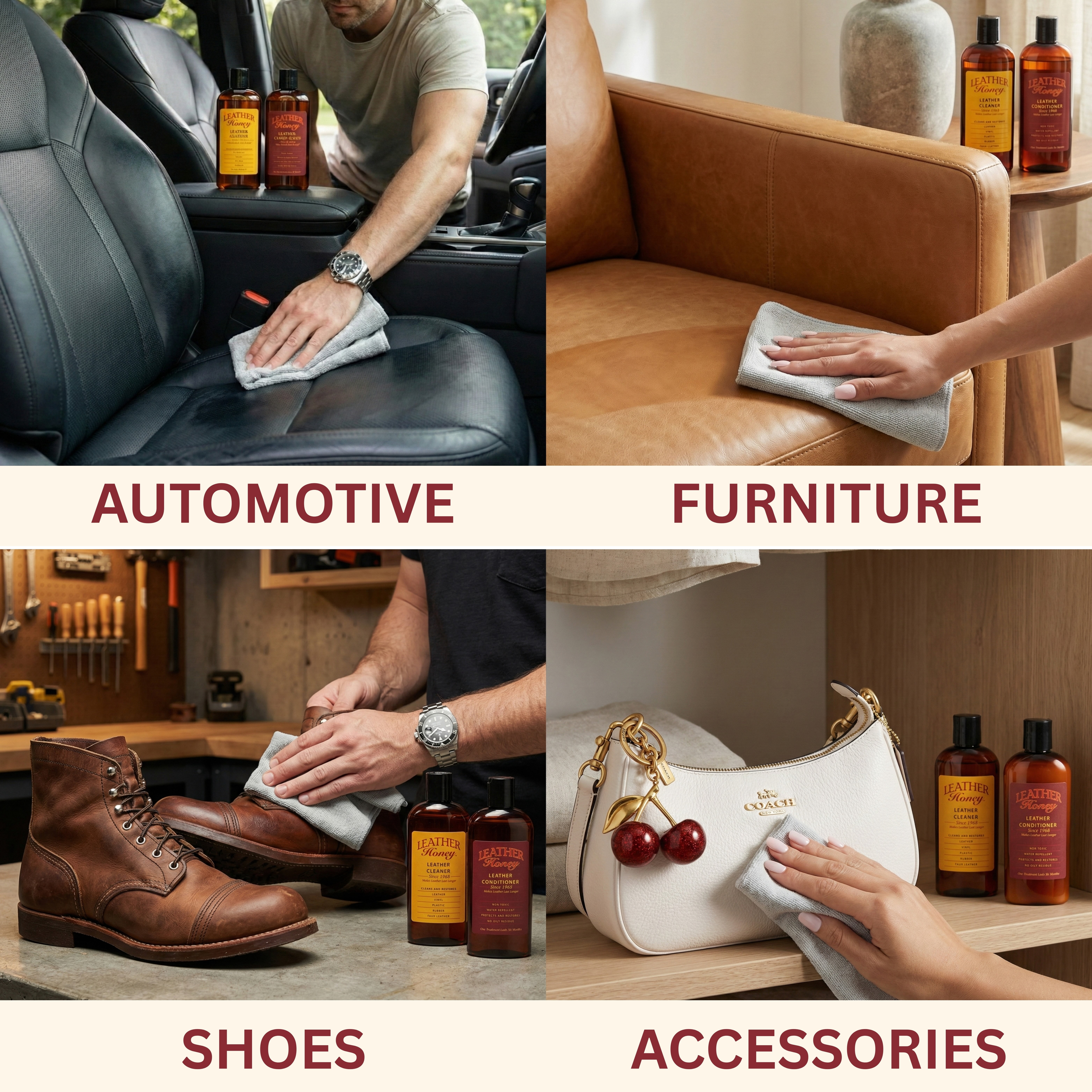 Leather Honey Leather Conditioner, Moisturizer, Conditioning, Restore, Protect, Soften, Non-Toxic, Made in USA Since 1968