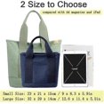 thumbnail image 2 of Multi-Pocket Tote Bag with Zipper, Canvas Japanese Handmade Handbag with Compartments, Multifunction Crossbody Shouder Bag Bag Work for Women Teen Gir, 2 of 4
