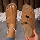 thumbnail image 2 of Sandalias de Cuña de las Mujeres Casuales Gancho Y Correas Ajustables de Bucle, Zapatillas de Verano de las Mujeres Open Toe Beach, 2 of 9