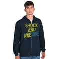 thumbnail image 3 of Cool Shock and Awesome Attitude Men's Big & Tall Graphic Zip Up Hoodie Brisco Brands 2X, 3 of 5