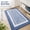 Blue White, variant on Non-Slip Microfiber Bath Mat 20"x32" Soft Absorbent Bathroom Rug, Stylish Washable Shower Floor Mat, White