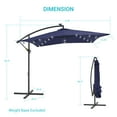 thumbnail image 2 of CHYVARY 8.2ft Navy Blue Offset Patio Umbrella Rectangular Shape, UV-resistant, 2 of 7