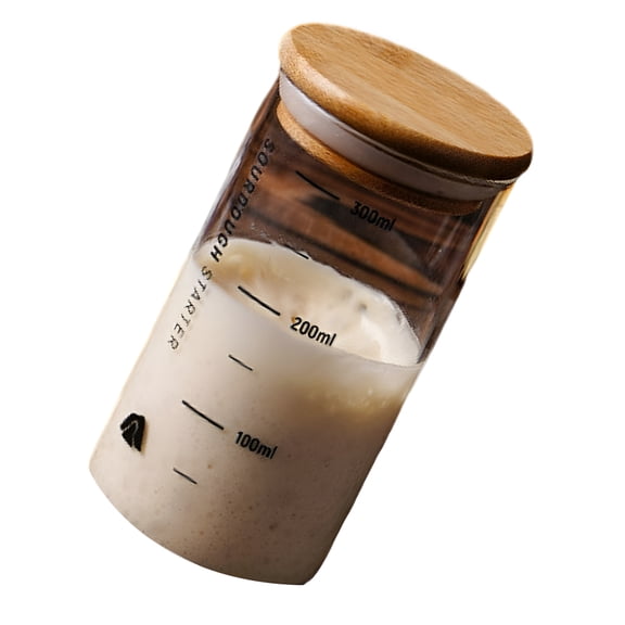 ACDANC Sourdough Proofing Jar Kitchen Baking Accessory Practical Glass Fermentation Jar Wide Mouth Sourdough Starter Container