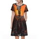 thumbnail image 1 of Easygdp Tree Hollow Meditating Giraffe para Vestido Transpirable de Mujer, Vestido Suelto de Manga Corta con Pliegues y Bolsillos para el Verano, 1 of 6