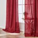 thumbnail image 5 of Cortinas MIULEE de lino rojo burdeos, 213 x 213 cm, 2 paneles, 5 of 7