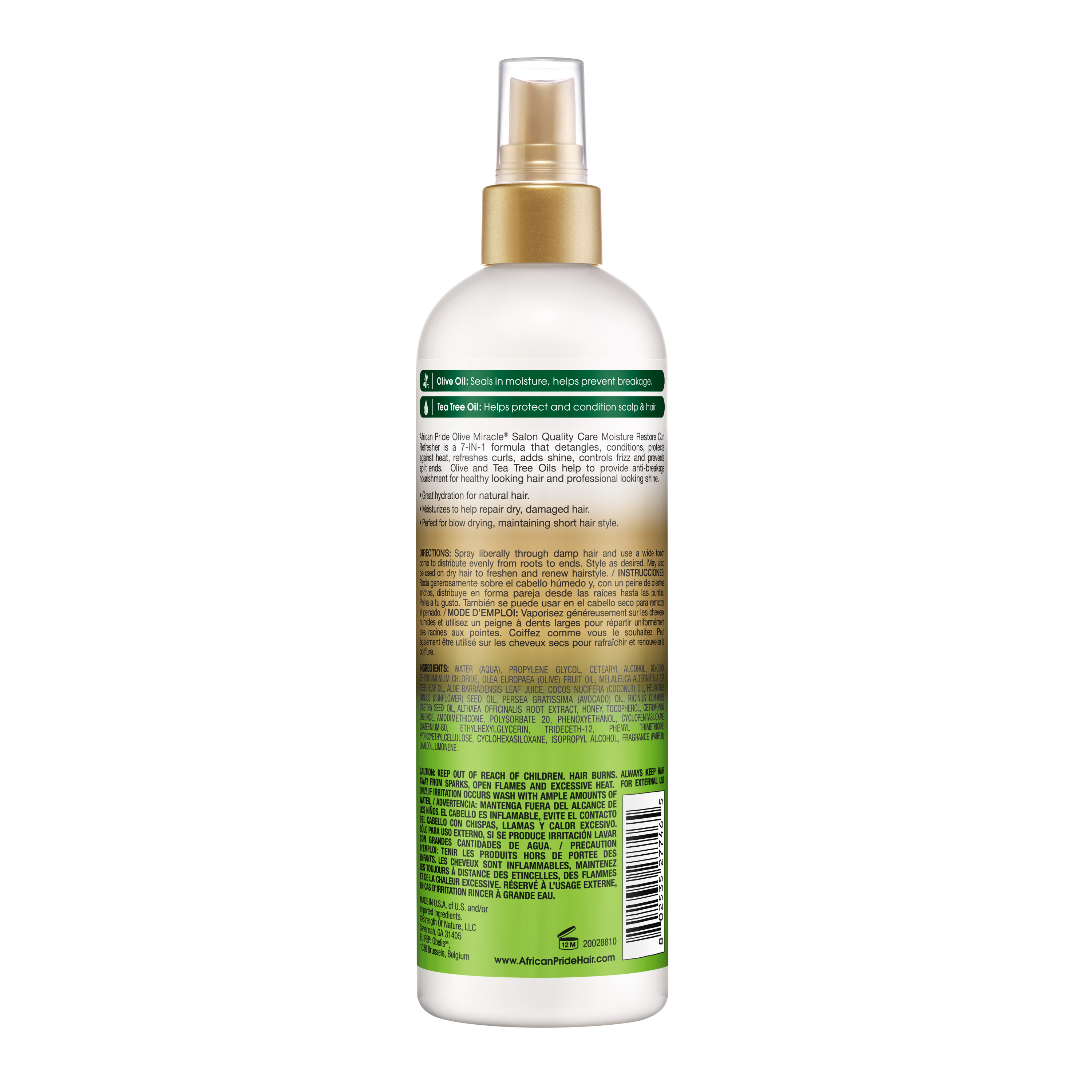 African Pride Olive Miracle Moisture Refresher Spray 12 oz., for Women, Moisturizing - image 2 of 6