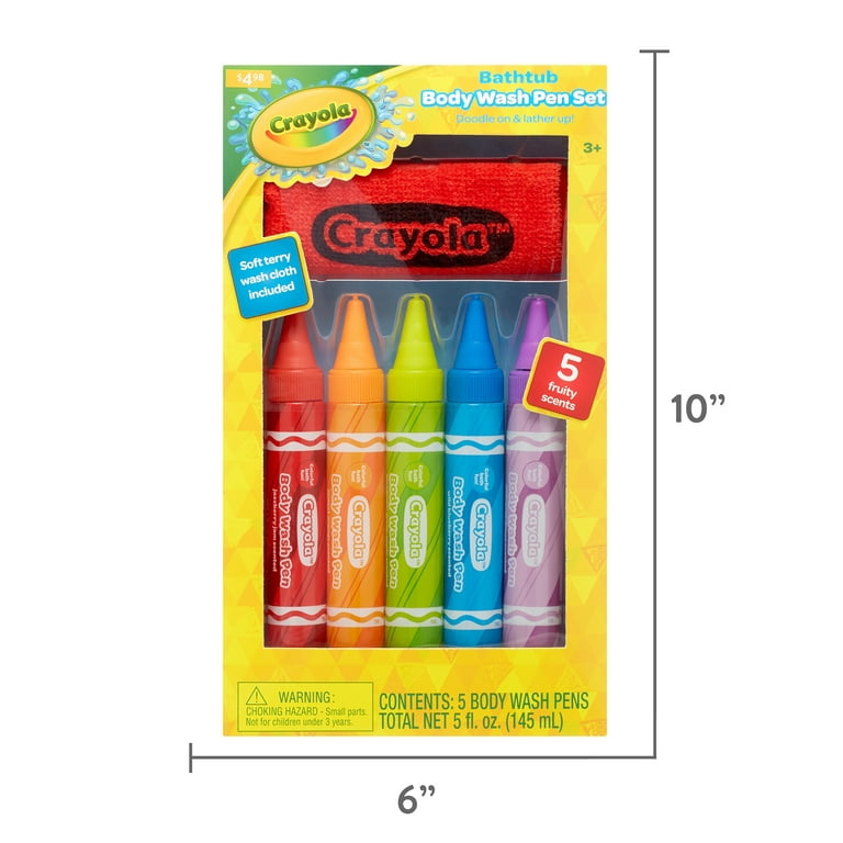 Crayola Bath Super Set - Bundle with 5 Crayola Bath Paint Soap Tubes, 5  Body Wash Bath Pens, and 4 Crayola Bath Books (14 Pc Set) | Bath Books for