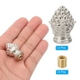 thumbnail image 3 of Uxcell 30 x 20mm  Lamp Finials Caps Knob, Solid Lamp Shade Top Decoration Screw Cap Nuts, Nickle Color 2 Set, 3 of 7