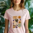 thumbnail image 5 of Trick or Treat Yo'Self Graphic Tee | Cute Halloween Cat Ghost Shirt, Black, Size S, 5 of 6