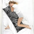 thumbnail image 4 of Paisley Long Body Pillow Cover - Vintage Bohemian Floral Print, Soft & Breathable Ethnic Fabric, Hidden Zipper, 20"x54" - Elegant Home Decor Gift for Side Sleepers & Pregnancy Support, 4 of 7
