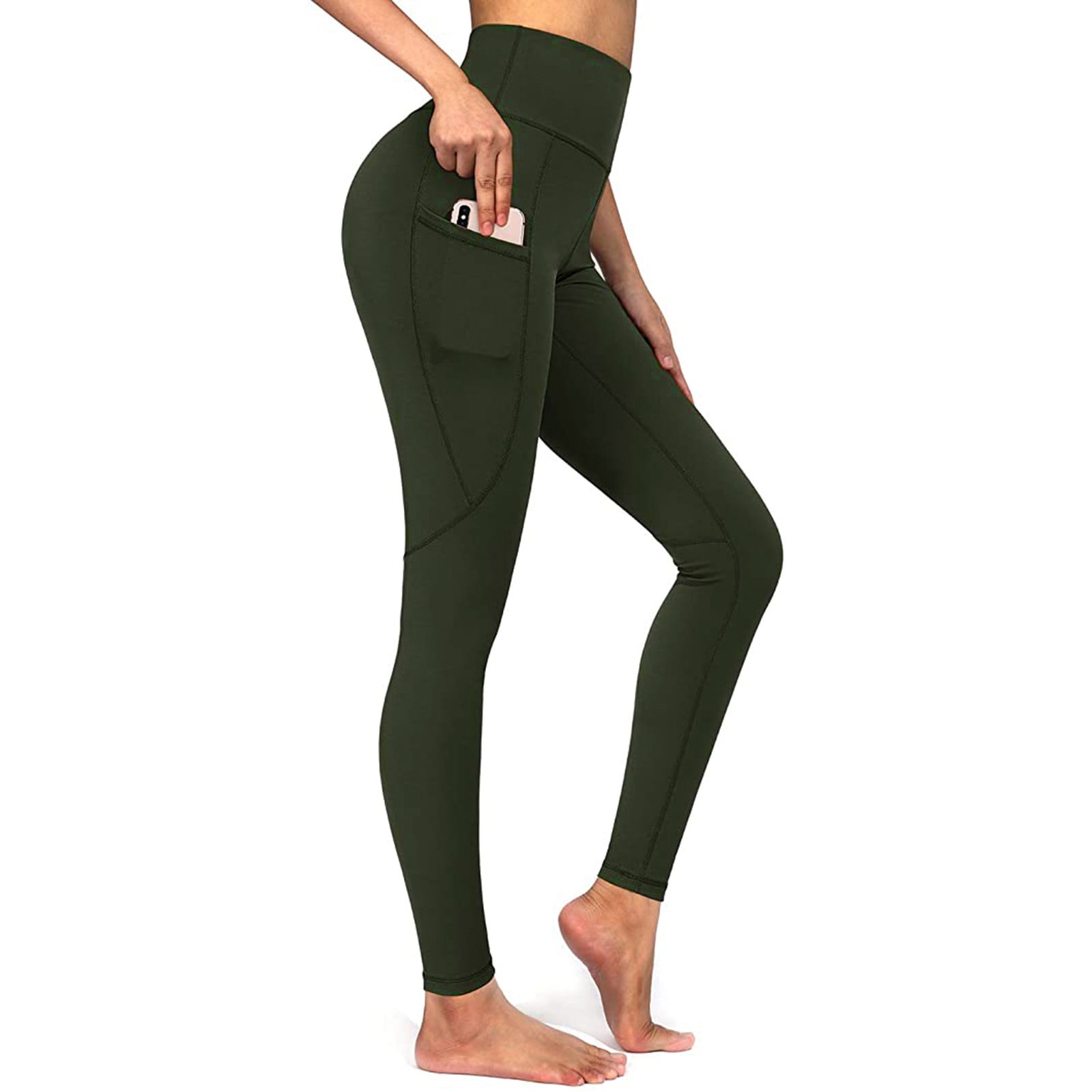 ZHIZAIHU Lace Yoga Pants Straight Slim Leg Elastic High Waist Solid  Color Long Leggings Pants Women Summer Trousers Black L 