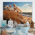 thumbnail image 2 of Designart "Sunkissed Sands Beach Grass III" Landscapes Metal Wall Art Prints, 2 of 5