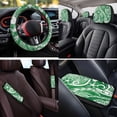 thumbnail image 4 of Binienty 14 Pieces Car Seat Covers Full Set Polynesia Hibiscus Automotive Seat Covers with Matching Steering Wheel Cover Seatbelt Pad Keychain Cup Coasters Washable Universal Fit​Car Interior Decor, 4 of 8