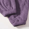 thumbnail image 5 of Fabrcox Flannel Women's Loose Fit Pj Pants Joggers Loose Solid Color Elastic Waist Winter Warm Lounge Bottoms Pants Purple XS, 5 of 5