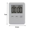 thumbnail image 5 of Farfi Mag netic Square LCD Digital Timer Kitchen Cooking Countdown Alarm Clock Tools (Silver), 5 of 13