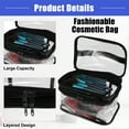 thumbnail image 4 of Vocoste Double Layer Makeup Bag Cosmetic Travel Bag Case, Large Make Up Organizer Bag Clear Toiletry Bag, Black, 4 of 7
