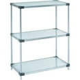 thumbnail image 2 of Nexel Galvanized Steel, 3 Tier, Solid Shelving Starter Unit, 54"Wx24"Dx34"H, 2 of 4