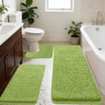 thumbnail image 4 of EGNMCR Bathroom Rugs 47in 3-Piece Memorys Foam Bathroom Rug Set Soft Non Slide Bath Mat Absorbent Bath Rug Perfects For Bathroom Laundry Room Mat Bathroom Mat Bathroom Accessories Polyester Carpet Set, 4 of 9