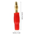 thumbnail image 5 of KONTONTY Gold Plated Banana Plugs Speaker Wire Plugs Red for Audio Enthusiasts 4Pcs, 5 of 8