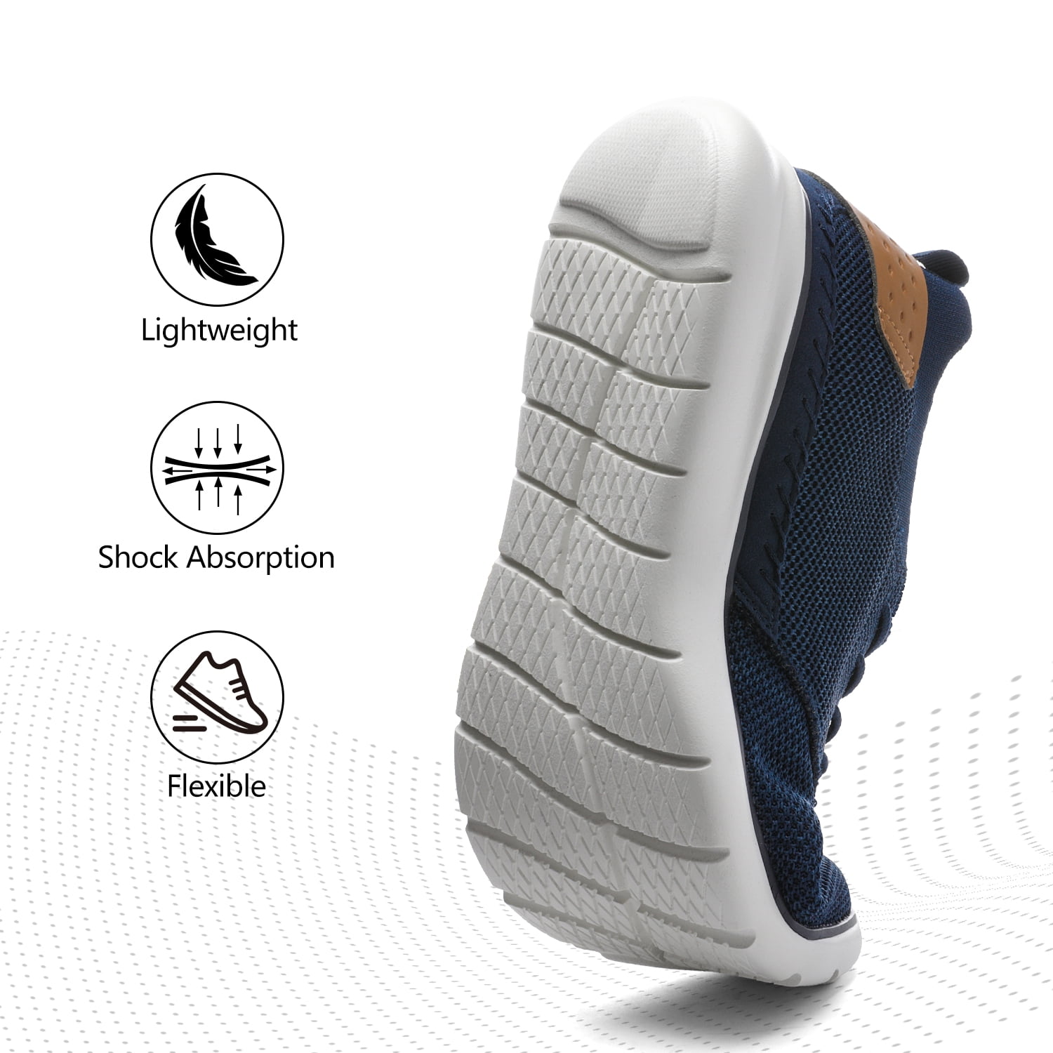 Bruno Marc Men Fashion Sneakers Street Basics Comfort Casual Walking Shoes For Men ZERO-01 DARK/BLUE Size 8.5