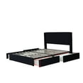 thumbnail image 4 of Upholstered 4 Drawers Storage Platform Bed,Full Size,Black, 4 of 8