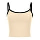 thumbnail image 5 of Chaleco sin espalda ajustado con tirantes en contraste para mujer - Top corto sin mangas con cuello en V sexy, 5 of 6