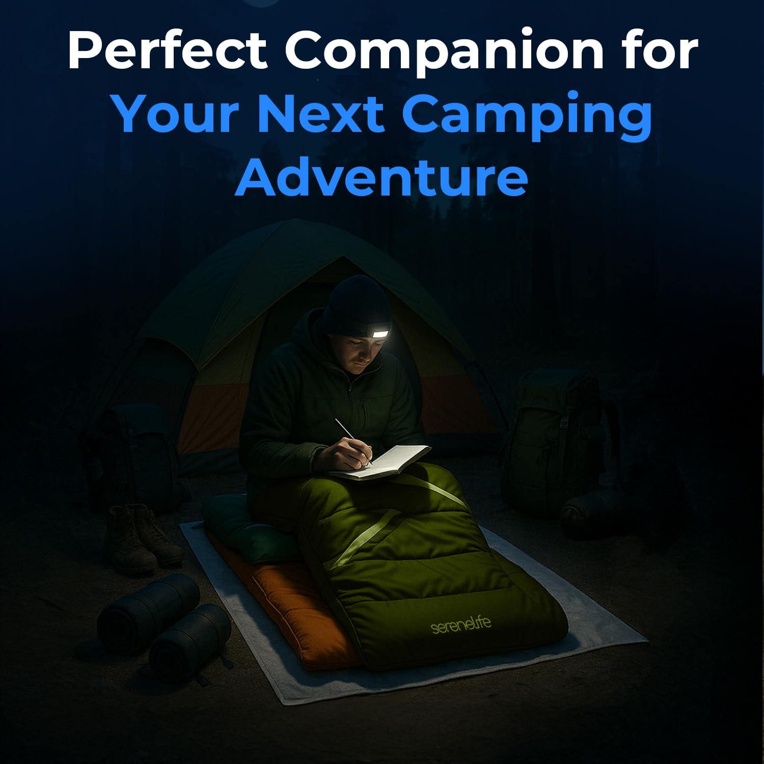 SereneLife Double Sleeping Bag with Pillows photo 4