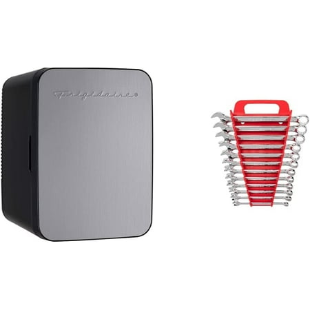 

General Portable 10L 15-can Mini Fridge Brushed Stainless Rugged General EFMIS188-SS & TEKTON Combination Wrench Set 12-Piece (8-19 mm) - Holder | WCB91201
