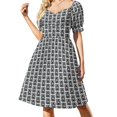 thumbnail image 4 of Vintage Brownie Target Six-20 vestido de manga corta vestido de noche para mujer vestidos de verano para mujer, 4 of 8