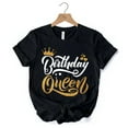 thumbnail image 6 of Birthday Queen T-Shirt, Black Glam Party Tee for Stylish Women, 6 of 6