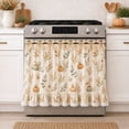 thumbnail image 4 of 30"x22" Oven Skirt Curtain for Kitchen Decor,Girlish Charm Lace Trim & 8 Ribbon Ties,Rustic Decorative Oven Door Curtain for Cottage Kitchen Decor, 4 of 7