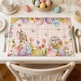 thumbnail image 6 of PUSPU Easter Themed Placemats Rabbits And Easter Egg Patterns Mats Party Decoration Placemats Festive Mood Decorations, 6 of 6