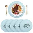 thumbnail image 5 of Ryvnso Cute Turtle Round Plate Mats Dining Table Placemat Set of 4 for Holiday Decoration, 5 of 7