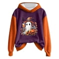 thumbnail image 2 of FDGIU Women's Halloween Sweatshirt 2025 - Spooky Ghost and Pumpkin Graphic Long Sleeve, Cute Fall Pullover Top, Funny Crewneck Cozy Seasonal Fashion, 2 of 3
