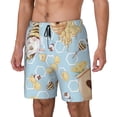 thumbnail image 2 of Uemuo Cute Gnome Bee Collects Honey Pattern Mens Swim Trunks Quick Dry Board Shorts with Mesh Lining, Stretch Beach Shorts Quick Dry No-Chafing Board Shorts-X-Large, 2 of 9