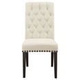 thumbnail image 4 of Alana Fabric Upholstered Dining Side Chair Beige and Smokey Black (Set of 2), 4 of 13