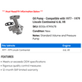 thumbnail image 2 of Pump - Compatible with 1977 - 1979 Lincoln Continental 6.6L V8 1978, 2 of 2