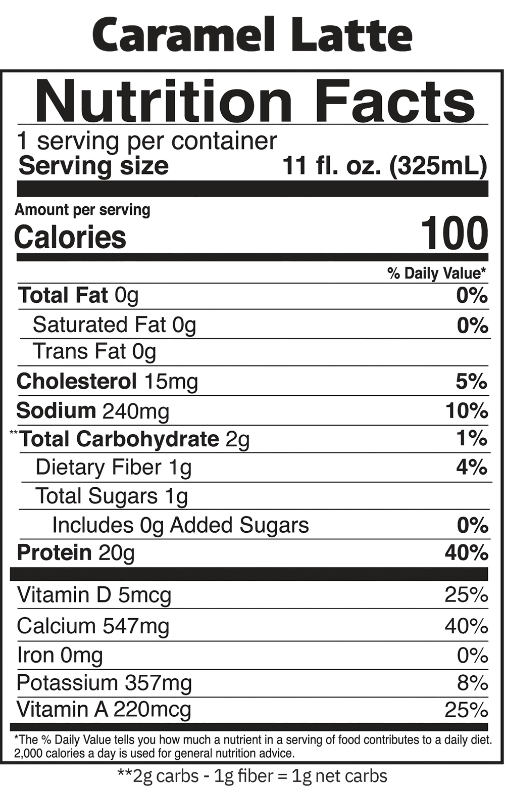Slate Milk - High Protein Iced Coffee - Caramel Latte - 20g Protein, 1g Sugar, 100 Calories - 11 fl oz, 12 Cans