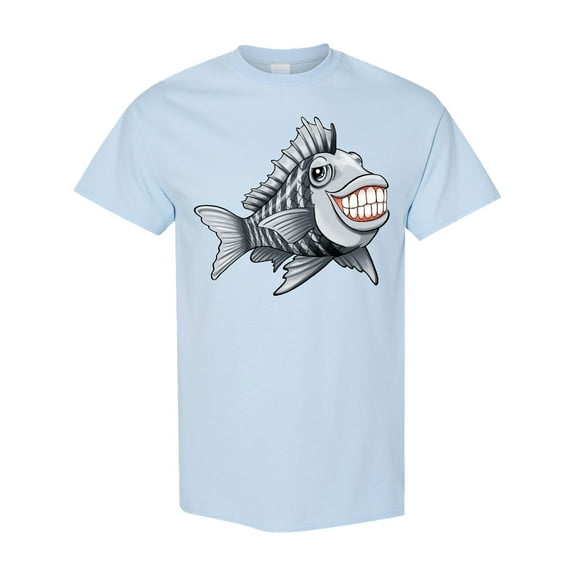 Inktastic Sheepshead Fish Grinning T-Shirt