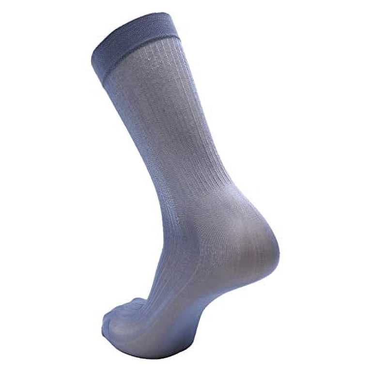 3-Pack Mens Mid Calf Sheer Silk Nylon Dress Socks (Light Grey (Style 2)) - Walmart.com 3-Pack Mens Mid Calf Sheer Silk Nylon Dress Socks (Light Grey (Style 2)) - Walmart.com