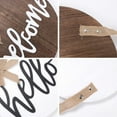 thumbnail image 4 of Rustic Wood Wreaths Front Door "Hello" "Welcome" Hanging Sign Farmhouse Porch Home Decor, 4 of 4