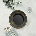 thumbnail image 6 of Smarty Had A Party Elegant Plastic Plates Wedding Value Set for 120 Guests, Black with Gold Rimmed Plates, Silverware, and Clear Plastic Cups, 6 of 14