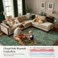 thumbnail image 3 of Lahome Washable 5'x7' Area Rug, Green Vintage Floral Rugs for Living Room, Non-Slip Soft Low Pile Botanical Birds Pattern Carpet for Bedroom Dining Room Office Decor, Green, 3 of 12