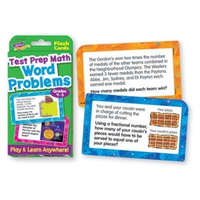 TREND Challenge Flash Cards, Math Grades 46, 3 1/8 x 5 1/4, 56 per