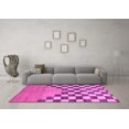 thumbnail image 3 of Ahgly Company Indoor Round Abstract Pink Modern Area Rugs, 7' Round, 3 of 4