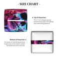thumbnail image 5 of Yiaed Neon Skull With Milkshake Print Tissue Box Cover, PU Leather Decorative Organizer for Tabletop, Bathroom, Car, Office Creative Decorative, 5 of 7