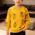 thumbnail image 2 of HXWCHs Toddler Boys Sweatshirts Kids Long Sleeve Crewneck Pullover Cartoon Print Shirts Size: 4-5 Years Yellow, 2 of 7