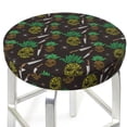 thumbnail image 3 of Naloa Pineapples Round Bar Stool Cushion Cover 12-14 inch, Fits Kitchen, Office, Restaurant Chairs - 14 inch, 3 of 7