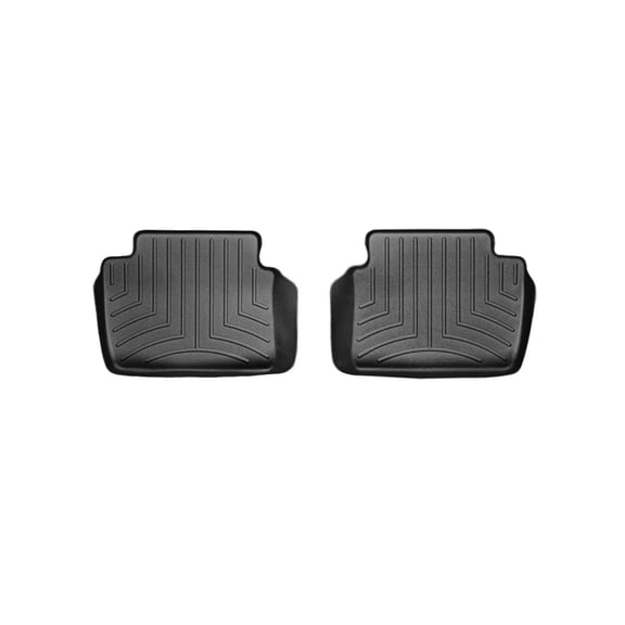 WeatherTech Custom Fit FloorLiners compatible with BMW 323i, 330i, 328i, 325i - 2nd Row (2-Piece Liner), Black