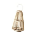 thumbnail image 3 of Candelabro de bambú Linterna Decoración Tealight Colgante Vela votiva Tejido a mano Estilo vintage para centros de mesa Hogar Sala de estar Jardín BLESIY Candelero Linterna, 3 of 8